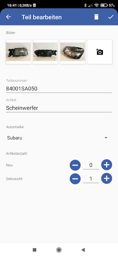 Android application TeileLocator screenshort