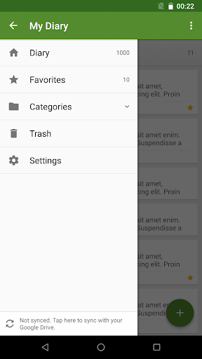 My Diary Screen 2