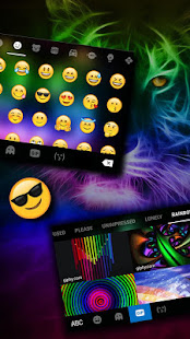 Neon Tiger Keyboard Theme 7.0.1_0124 screenshots 4