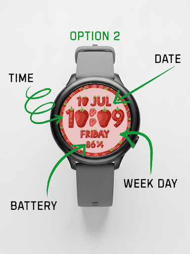 Strawberry Watch Face screenshot 3