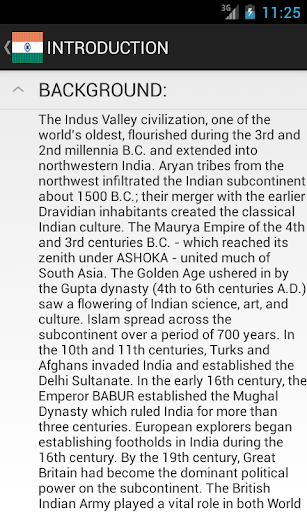 Android application India Facts screenshort