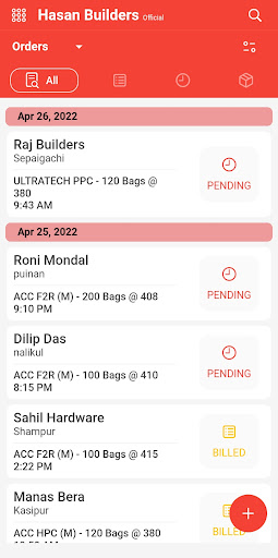 Android application Hasan Builders official screenshort