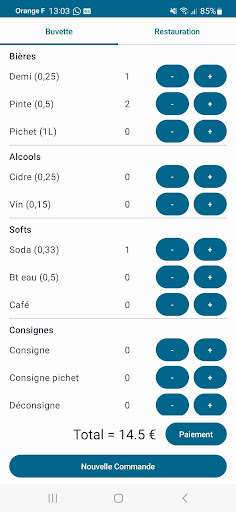 Android application Iffendic en Caisse - Vente screenshort