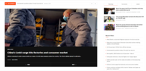 Android application FaceTvNews screenshort