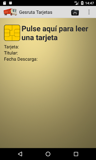 Android application Gesruta Tarjetas screenshort