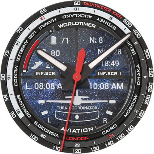 AVIATOR WorldTimer Watch face logo