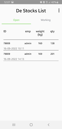 Android application VgDeStock screenshort