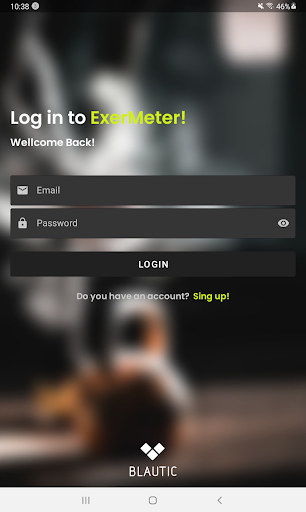 Android application ExerMeter screenshort