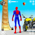 Cover Image of Unduh Superhero Bike Mega Ramp Games 1.0 APK