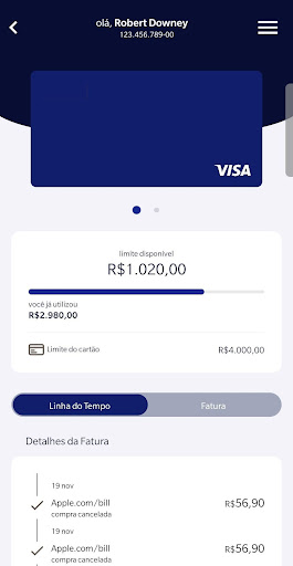 Android application Cartão BIB screenshort