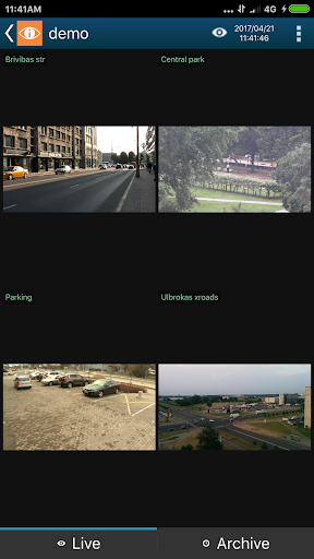 Android application Eyewitness Insight Neo screenshort