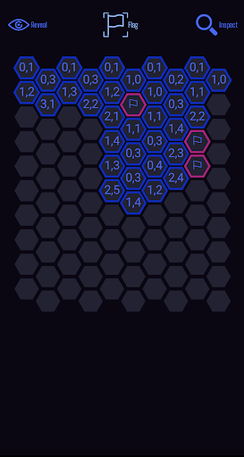 Android application Hex Mines screenshort