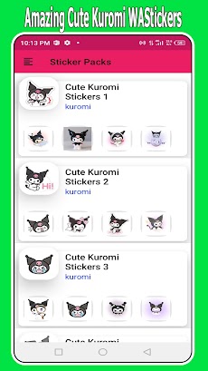 Cute Kuromi WAStickersのおすすめ画像3