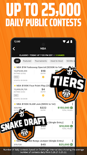 DraftKings Fantasy Sports screenshot