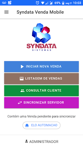 Android application Venda Mobile Syndata screenshort