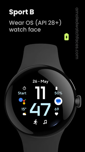 Android application Sport B: Watch face screenshort