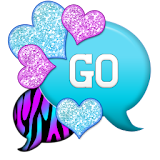 GO SMS - Hearts Candy Zebra 4 icon