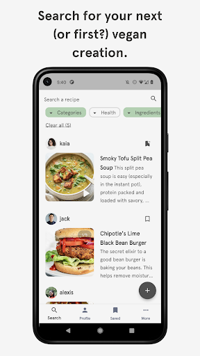 Brosia: Plant-Based Recipes Screen 2