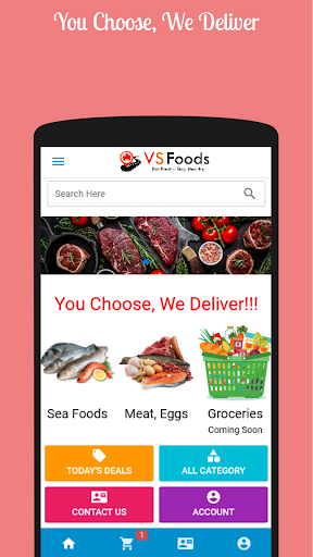 Android application VS Foods screenshort