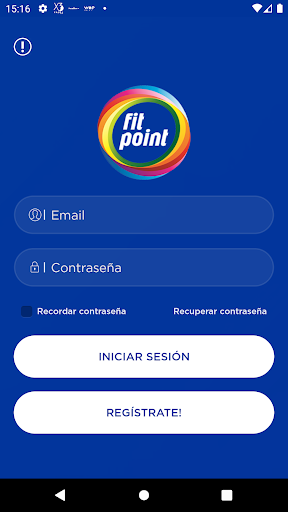 Android application FitPoint screenshort
