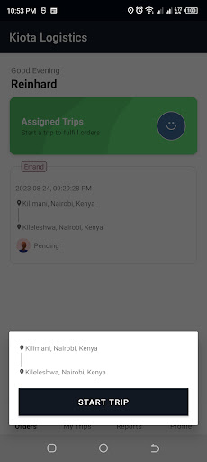 Android application Kiota Driver screenshort