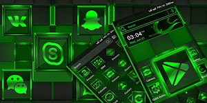 screenshot of Green Light Launcher Theme