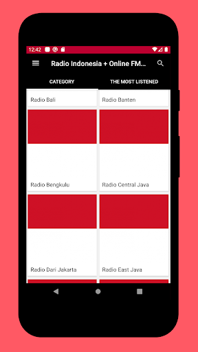 Android application Radio Indonesia + Radio Online screenshort