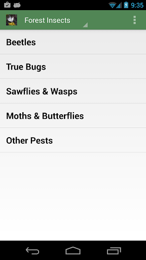 Android application Forest Insect Pests screenshort