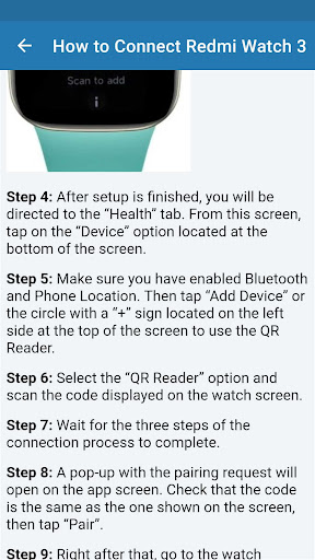 Redmi Watch 3 Guide Screen 3
