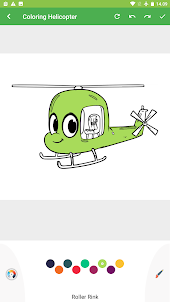 Flying helicopter coloring