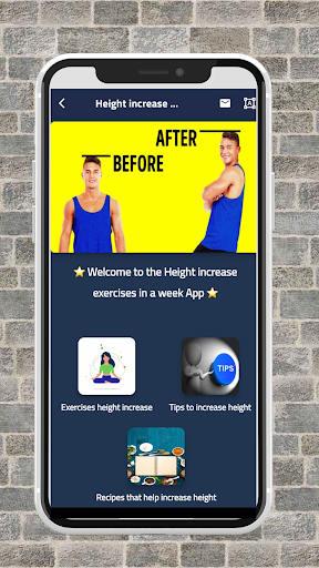 Android application Height increase exercises screenshort