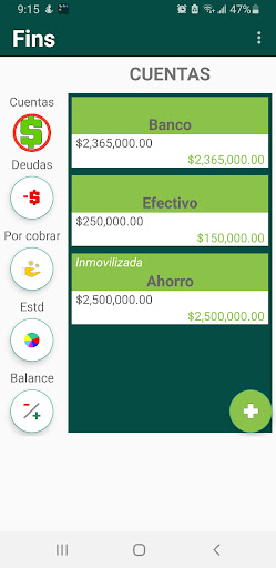 Android application Finanzas personales (Fins) screenshort