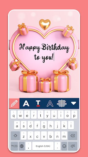 Android application Happy Birthday Greeting Card screenshort