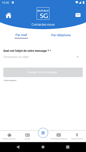 Android application Mutuelle SG screenshort