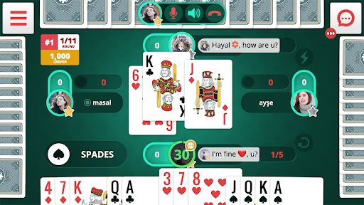 Android application Spades Online screenshort