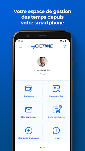 Android application myOCTIME screenshort