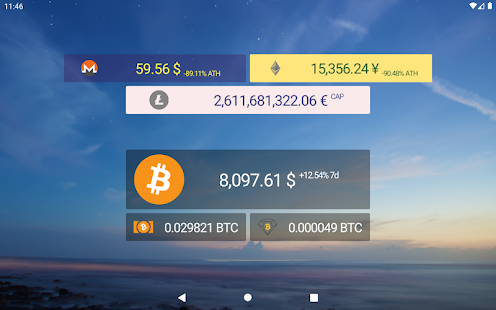 Crypto Ticker Widget Screenshot