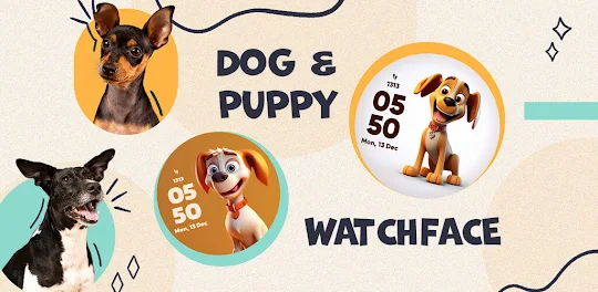 Dog & Puppy Watch Face Wear OS
