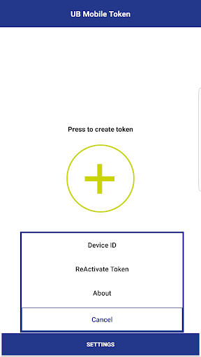 UB Mobile Token Screen 2