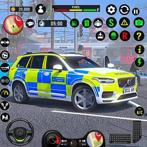 SUV Police Car Thief Chasing logo