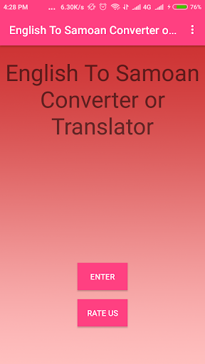 Android application English To Samoan Converter screenshort