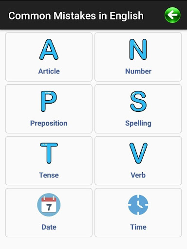 Common Mistakes in English Screen 2
