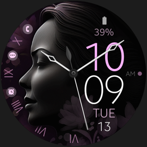 Women's Day elegant watch face Logo