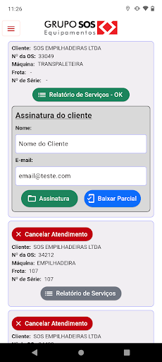 Grupo SOS Equipamentos Screen 2