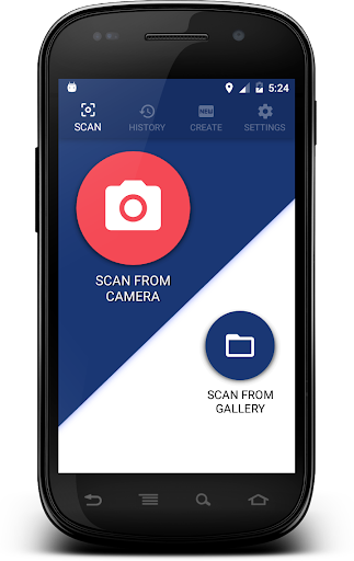 Android application QR and Barcode Scanner screenshort