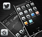 screenshot of Crystal Silver Launcher Theme