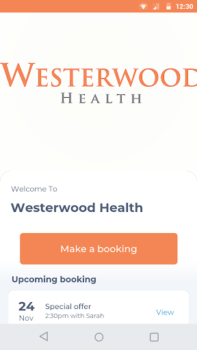 Android application Westerwood Health screenshort