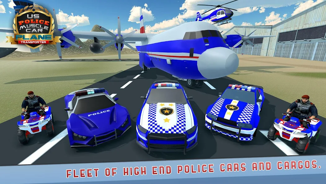 Police Muscle Car Cargo Plane