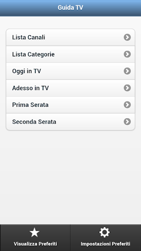 Android application GuidaTV screenshort