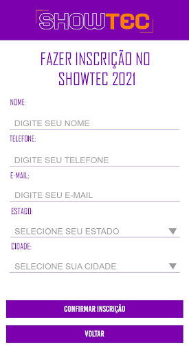 Android application Showtec screenshort